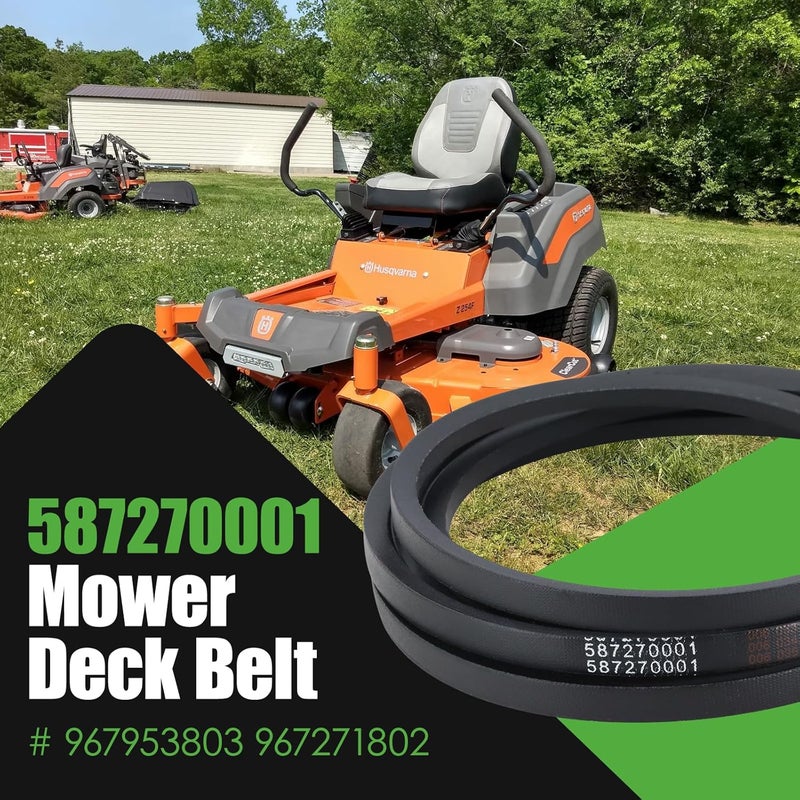 GEATaaT 587270001 Mower Deck Belt Fit for Husqvarna Z242F Z242E Z242BF 42" Decks Replace# 967953803 967271802 (1/2" x 121") - Image 2